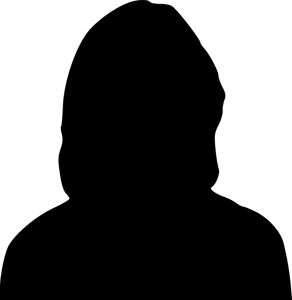 Female reviewer silhouette