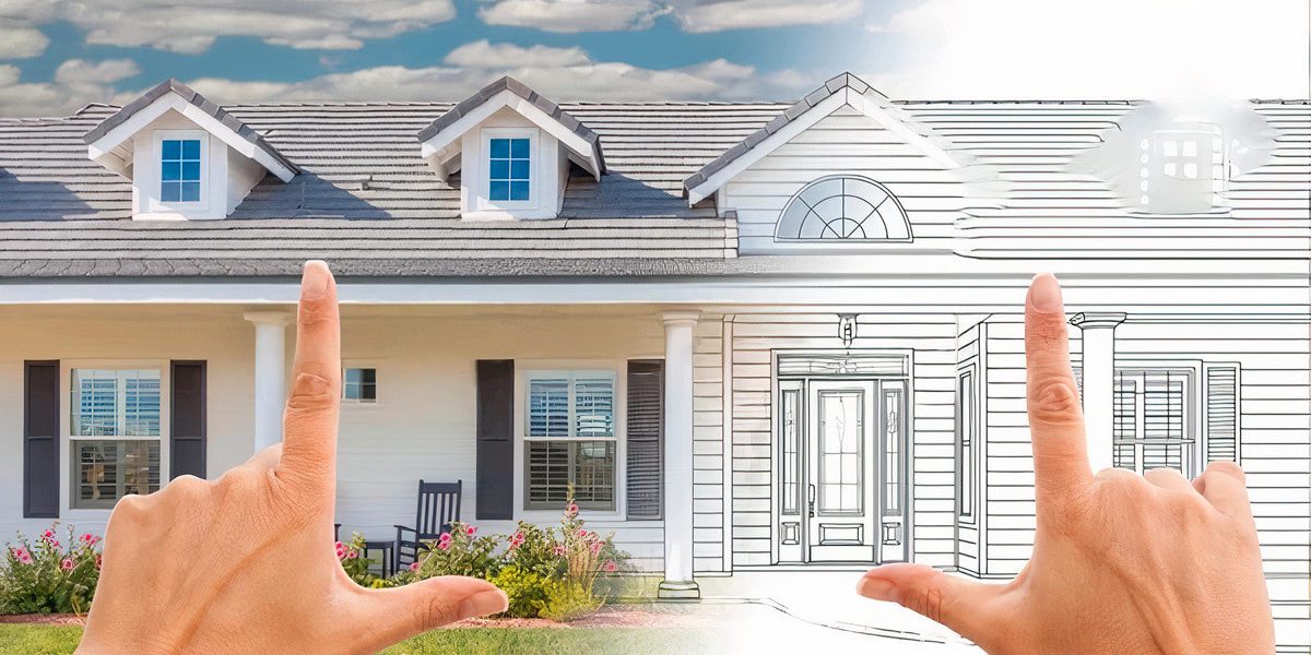 hands framing house drawing